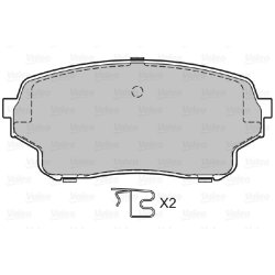 Jeu de plaquettes de frein VALEO 598878 pour SUZUKI GRAND OE 55200-50J00