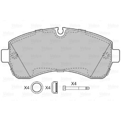 Jeu de plaquettes de frein VALEO 598881 pour MERCEDES, VW SPRINTER, CRAFTER