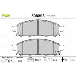 Jeu de plaquettes de frein VALEO 598893 pour FIAT, MITSUBISHI OE 6000609714 VALEO