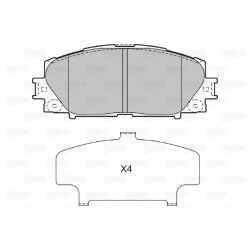 Jeu de plaquettes de frein VALEO 598896 pour DAIHATSU, GREAT WALL, TOYOTA