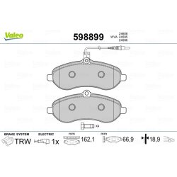 Jeu de plaquettes de frein VALEO 598899 pour CITROEN, FIAT, LANCIA, PEUGEOT et plus. VALEO