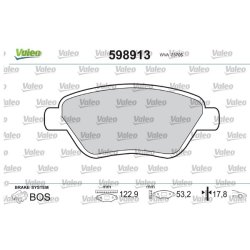Jeu de plaquettes de frein VALEO 598913 pour FIAT 500, PANDA, SIENA OE 77363992 VALEO