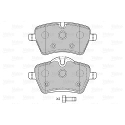 Jeu de plaquettes de frein VALEO 598925 pour MINI MINI OE 2289146