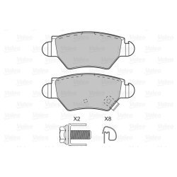 Jeu de plaquettes de frein VALEO 598926 pour CHEVROLET, HOLDEN, VAUXHALL OE 1605037