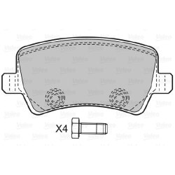 Jeu de plaquettes de frein VALEO 598928 pour FORD, LAND ROVER, VOLVO, VOLVO ASIA