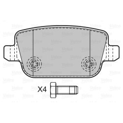 Jeu de plaquettes de frein VALEO 598935 pour FORD, LAND ROVER, PROTON, VOLVO