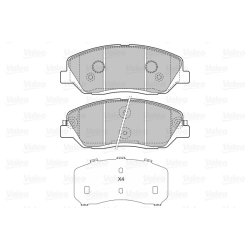 Jeu de plaquettes de frein VALEO 598937 pour HYUNDAI, KG MOBILITY, KIA et plus encore...