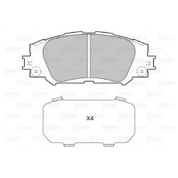 Jeu de plaquettes de frein VALEO 598943 pour SUBARU, TOYOTA OE 04465-12610