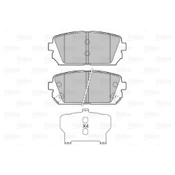 Jeu de plaquettes de frein VALEO 598945 pour HYUNDAI, KIA ix35, CARENS