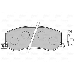 Jeu de plaquettes de frein VALEO 598986 pour HOLDEN, SUZUKI BARINA, SWIFT