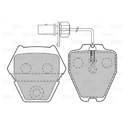 Jeu de plaquettes de frein VALEO 598992 pour AUDI, VW OE 4B0698151D