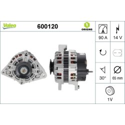 Alternateur VALEO 600120 OE 66905393 VALEO