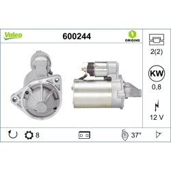 Démarreur VALEO 600244 pour HYUNDAI, KIA OE 36100-02550 VALEO