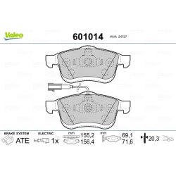 Jeu de plaquettes de frein VALEO 601014 pour CHRYSLER, FIAT, LANCIA, VAUXHALL VALEO