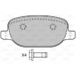 Jeu de plaquettes de frein VALEO 601029 pour ALFA ROMEO, LANCIA OE 77363579