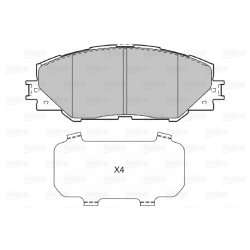 Jeu de plaquettes de frein VALEO 601037 pour TOYOTA OE 04465-02230