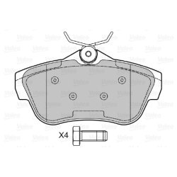 Jeu de plaquettes de frein VALEO 601039 pour CITROEN, FIAT, PEUGEOT, TOYOTA