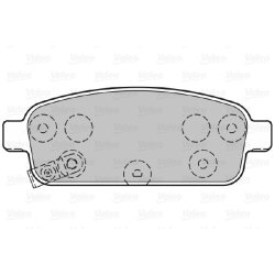 Jeu de plaquettes de frein VALEO 601055 pour CHEVROLET, HOLDEN, NISSAN, VAUXHALL