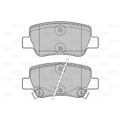 Jeu de plaquettes de frein VALEO 601057 pour TOYOTA AVENSIS OE 04466-05040