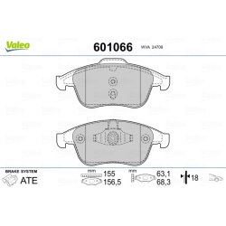 Plaquettes de frein VALEO 601066 pour RENAULT, référence d'origine 410600011R VALEO
