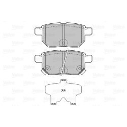 Plaquettes de frein VALEO 601132 pour TOYOTA COROLLA, URBAN, ZELAS