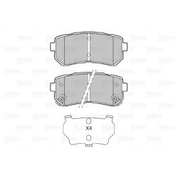 Jeu de plaquettes de frein VALEO 601135 pour HYUNDAI, KIA OE 58302-1KA30