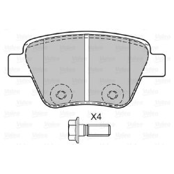 Jeu de plaquettes de frein VALEO 601137 pour AUDI, SEAT, SKODA, VW OE 2K5698451