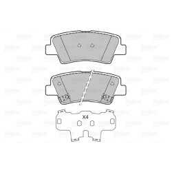 Jeu de plaquettes de frein VALEO 601139 pour GEELY, HYUNDAI, KIA, SSANGYONG