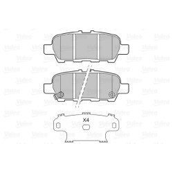 Jeu de plaquettes de frein VALEO 601148 pour INFINITI, NISSAN, RENAULT,