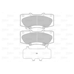 Brake Pad Set VALEO 601284 OE Ref 044650K240