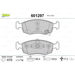 Jeu de plaquettes de frein VALEO 601297 pour CHRYSLER, FIAT, LANCIA OE 77365927 VALEO