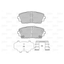 Jeu de plaquettes de frein VALEO 601299 pour KIA PICANTO OE 58101-1YA30