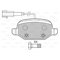 Jeu de plaquettes de frein VALEO 601302 pour ALFA ROMEO, FIAT MITO, LINEA