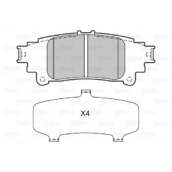 Jeu de plaquettes de frein VALEO 601312 pour LEXUS, TOYOTA OE 0446630300