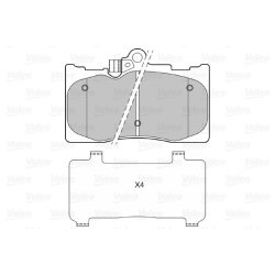 Jeu de plaquettes de frein VALEO 601316 pour LEXUS, TOYOTA OE 04465-30510