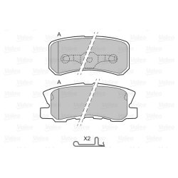 Jeu de plaquettes de frein VALEO 601321 pour CHRYSLER, CITROEN, DODGE, FIAT et plus encore...