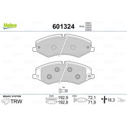 Jeu de plaquettes de frein VALEO 601324 pour LAND ROVER OE LR016962 VALEO