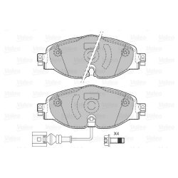 Plaquettes de frein VALEO 601328 pour AUDI, CUPRA, SEAT, SKODA, VW
