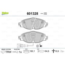 Plaquettes de frein VALEO 601328 pour AUDI, CUPRA, SEAT, SKODA, VW VALEO