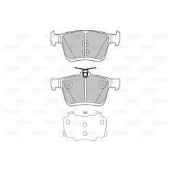 Plaquettes de frein VALEO 601329 pour AUDI, SEAT, SKODA, VW OE 5Q0698451AD