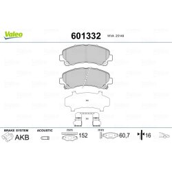 Jeu de plaquettes de frein VALEO 601332 pour CHEVROLET, ISUZU, MAXUS VALEO