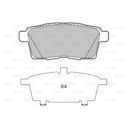 Jeu de plaquettes de frein VALEO 601336 pour FORD, LINCOLN, MAZDA OE 7T43-2001-AA