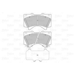 Jeu de plaquettes de frein VALEO 601339 pour LANCIA, LEXUS, TOYOTA OE 04465-02440
