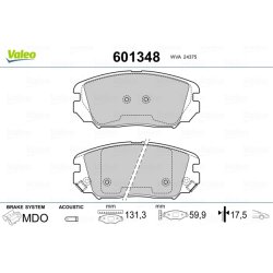 Jeu de plaquettes de frein VALEO 601348 pour HONDA, HYUNDAI, KIA OE 581012EA30 VALEO
