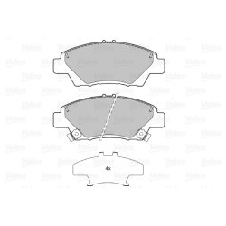 Jeu de plaquettes de frein VALEO 601379 pour HONDA CITY, JAZZ OE 45022-SZT-G00
