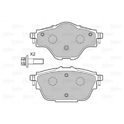 Jeu de plaquettes de frein VALEO 601395 pour CITROËN, DS, VAUXHALL, PEUGEOT