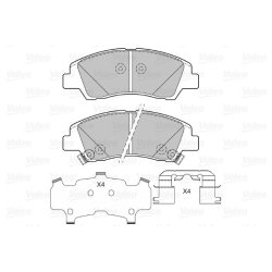 Jeu de plaquettes de frein VALEO 601409 pour HYUNDAI i10 OE 58101-B4A00
