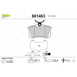 Jeu de plaquettes de frein VALEO 601463 pour AUDI, CITROEN, PEUGEOT, SEAT et plus encore... VALEO