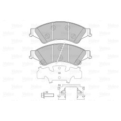 Jeu de plaquettes de frein VALEO 601466 pour FORD, MAZDA RANGER, BT-50 OE 1723410