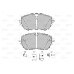Jeu de plaquettes de frein VALEO 601472 pour CITROËN, DS, VAUXHALL, PEUGEOT